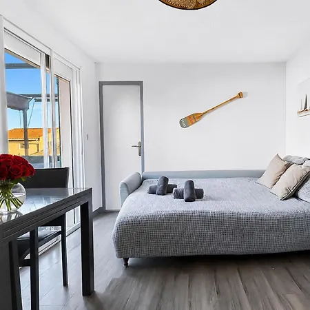 Bienvenue A Eden Roc 5 Pers, Clim, Terrasse, Piscine, Plage A Pied Apartament *