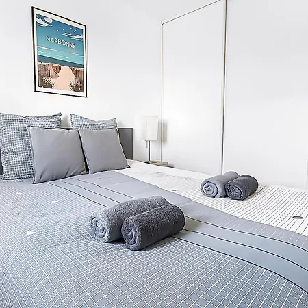 Bienvenue A Eden Roc 5 Pers, Clim, Terrasse, Piscine, Plage A Pied Apartament *